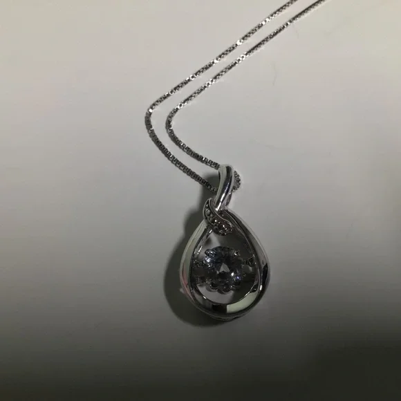 Kay Jewelers Infinity Teardrop Pendant with Free-floating Stone. - Picture 8 of 10
